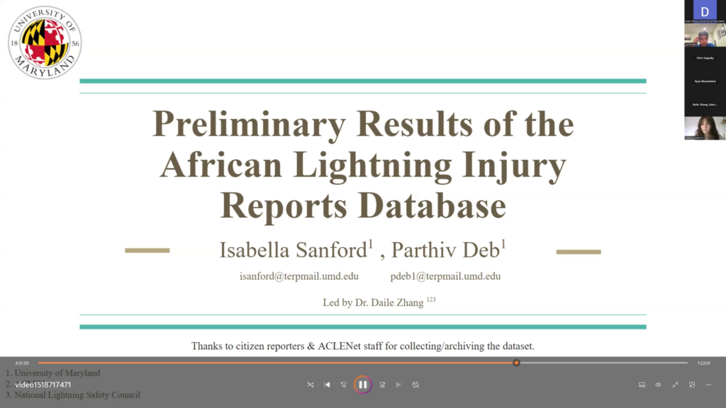 Fig. 4 UMD students Isabella Sanford and Parthiv Deb presented at ILSD.