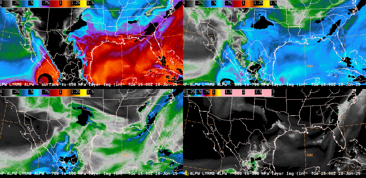 Figure 5: OSPO ALPW imagery from ~1500 UTC 10 June to ~2000 UTC 11 June 2025. This animation was created in AWIPS, and display files can be shared upon request