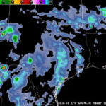 Figure 3: GOES Full-Disk 10-minute GREMLIN output from ~0900 to ~1300 UTC 03 July 2025. This animation was created in AWIPS, and display files can be shared upon request.
