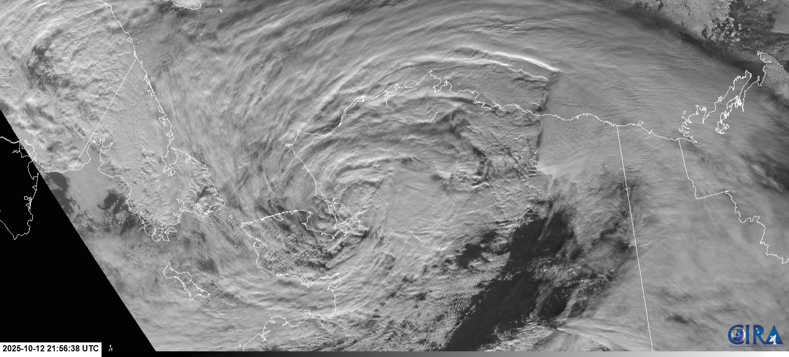 Satellite imagery of a hurricane