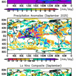 Graphs of monthly precipitation and anomalies