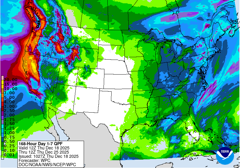 NWS WPC 7-day QPF