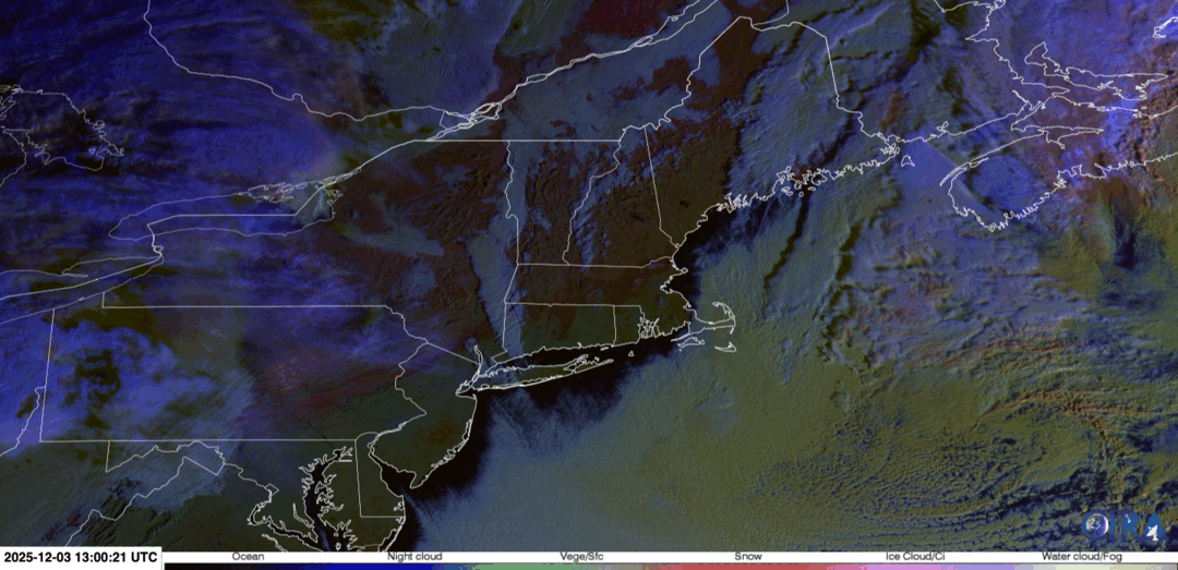 GOES-East Full Disk Day Snow-Fog RGB