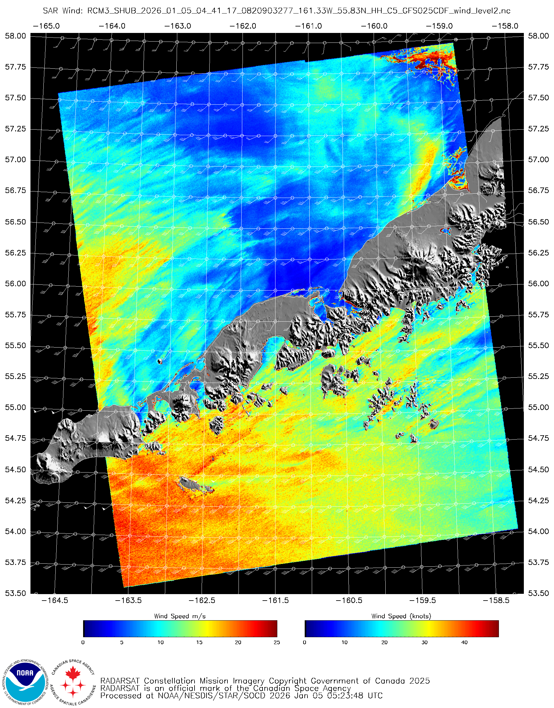 RCM3 SAR Winds Imagery