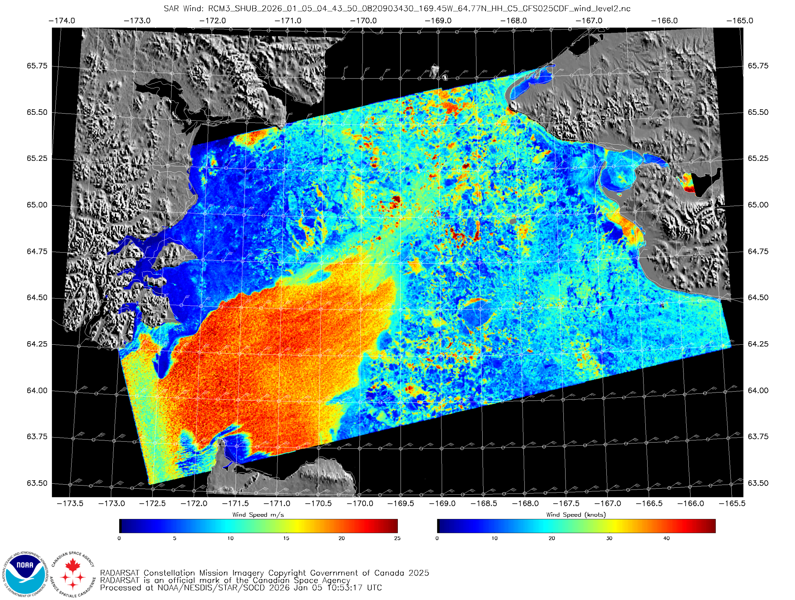 RCM3 SAR Winds Imagery