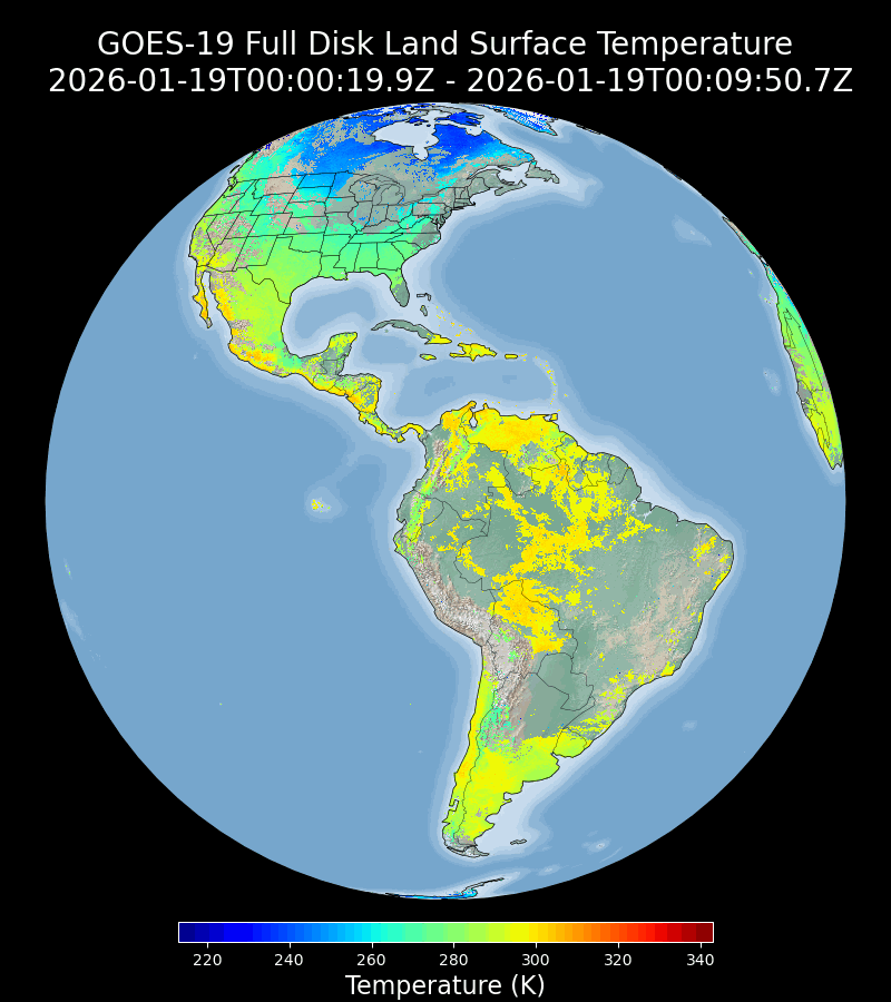 GOES19 Full Disk Land Surface Temperature