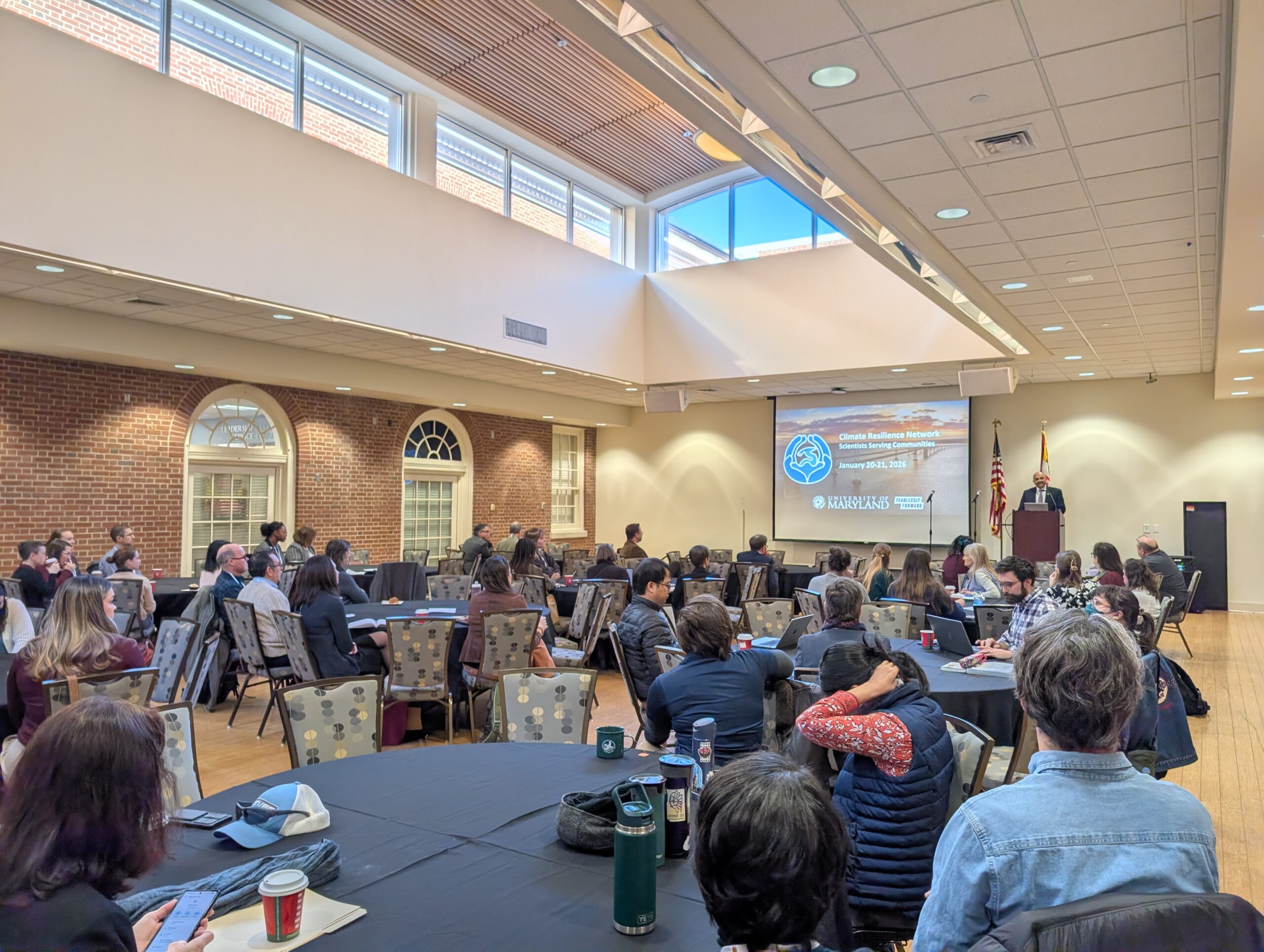Amitahb Varshney, Dean of CMNS, gave opening remarks on Day 2. Photo by Cazzy Medley.