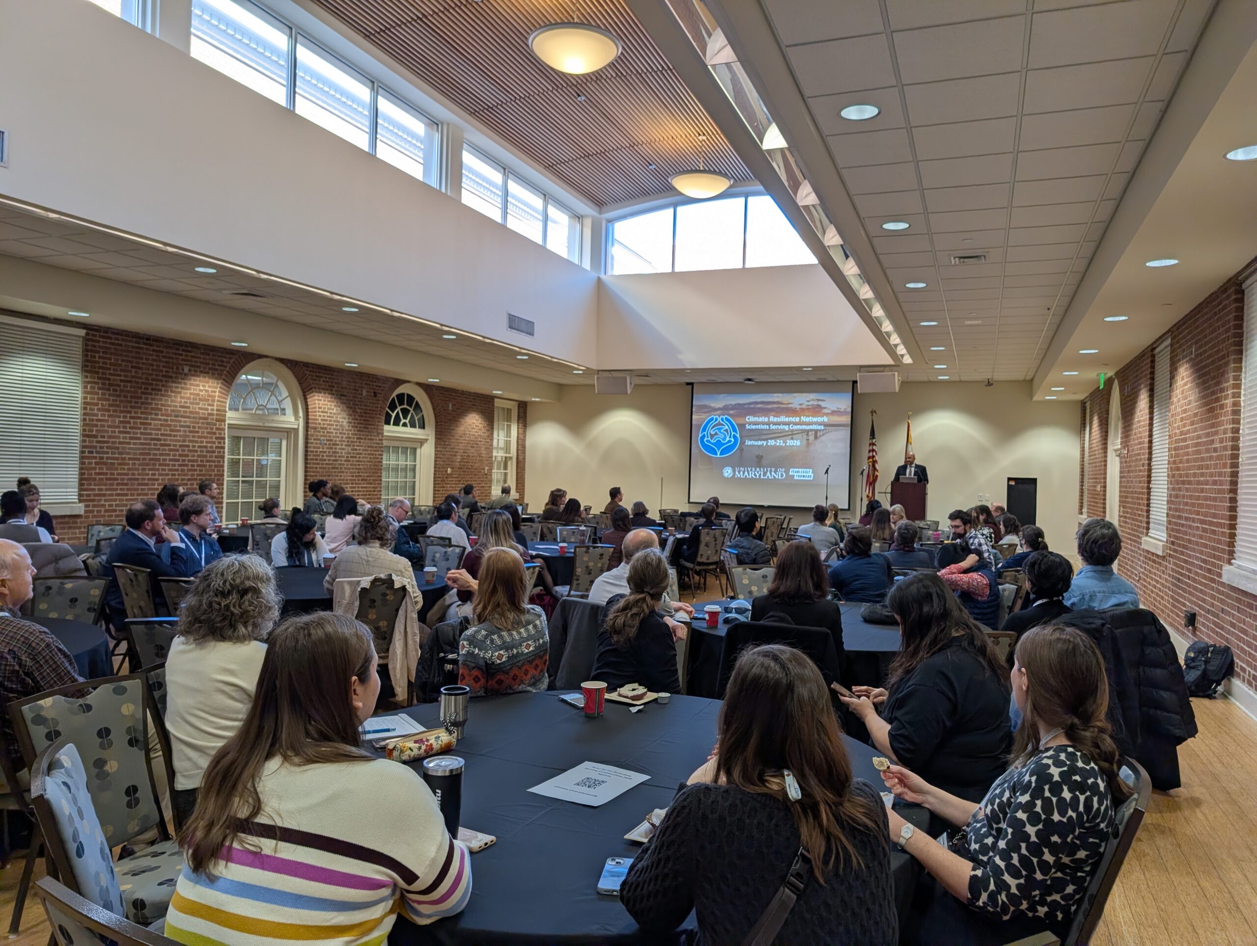 Day 2 began with opening remarks by CMNS Dean Amitabh Varshney.
Photo by Cazzy Medley