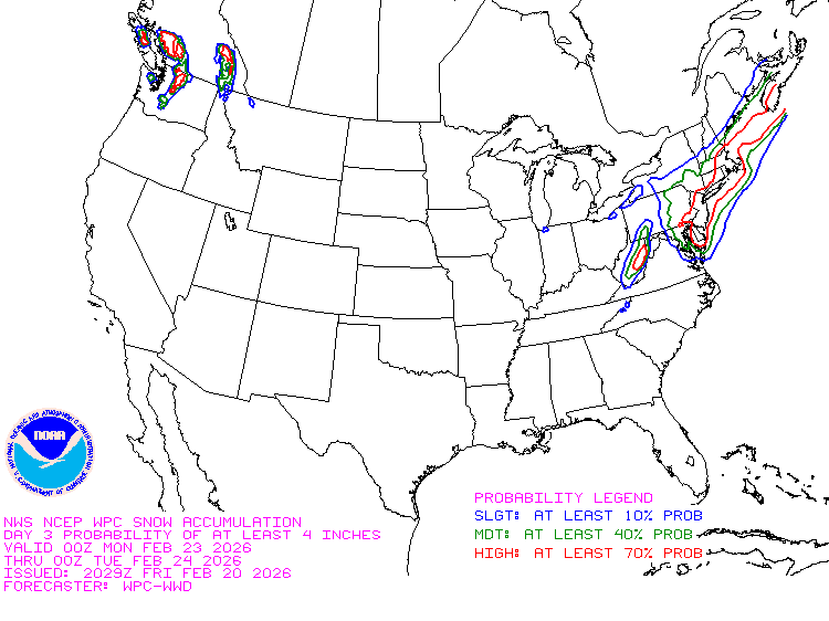 NWS WPC WWD Snow Accumulation Day 3