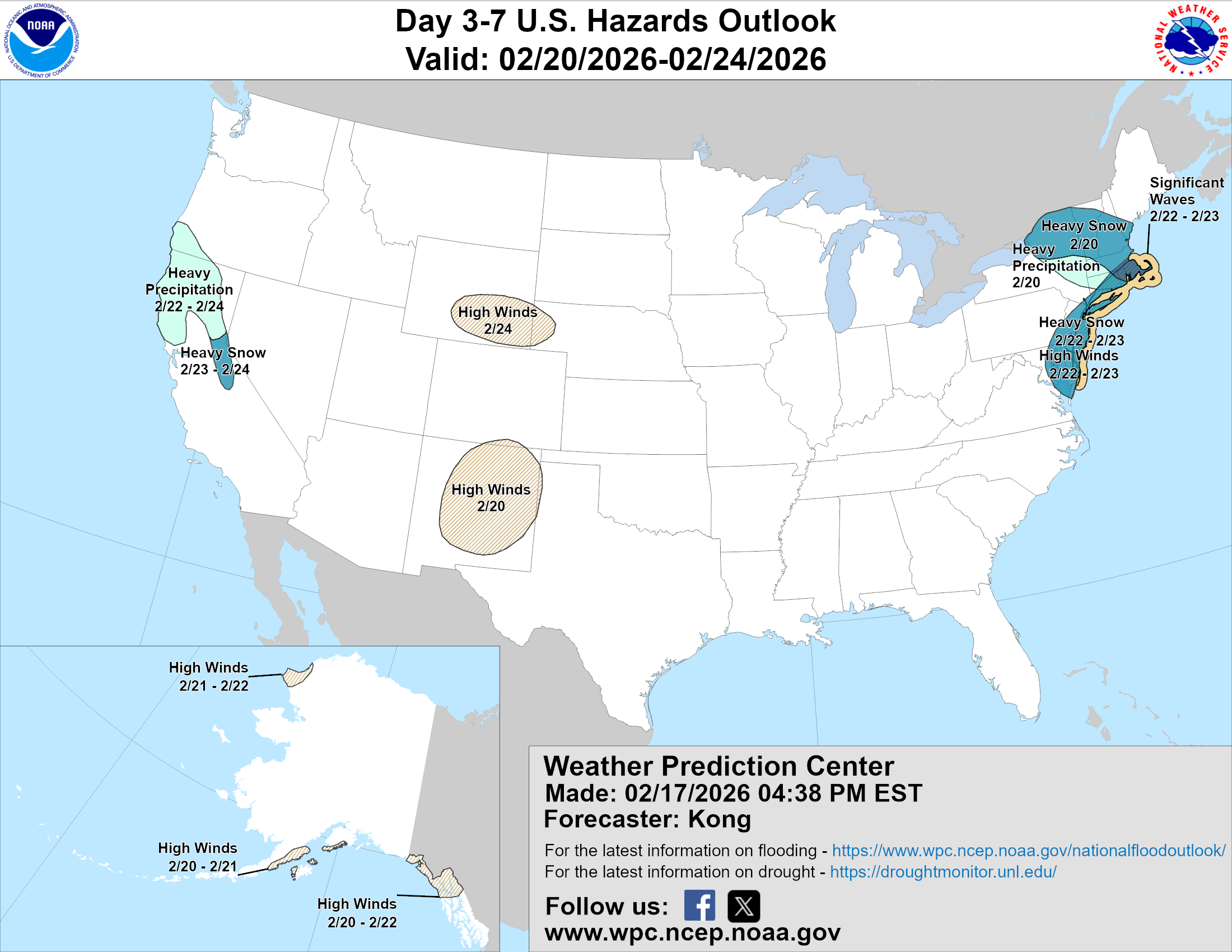 NWS WPC Days 3-7 U.S. Hazards Outlook