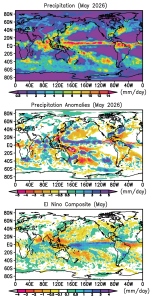 Monthly precipitation anomalies in May 2026