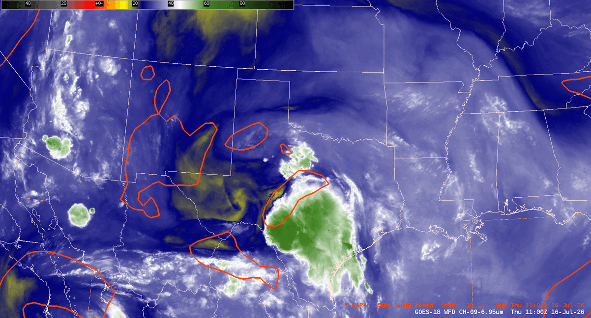 GOES-West FD Mid-Level WV imagery