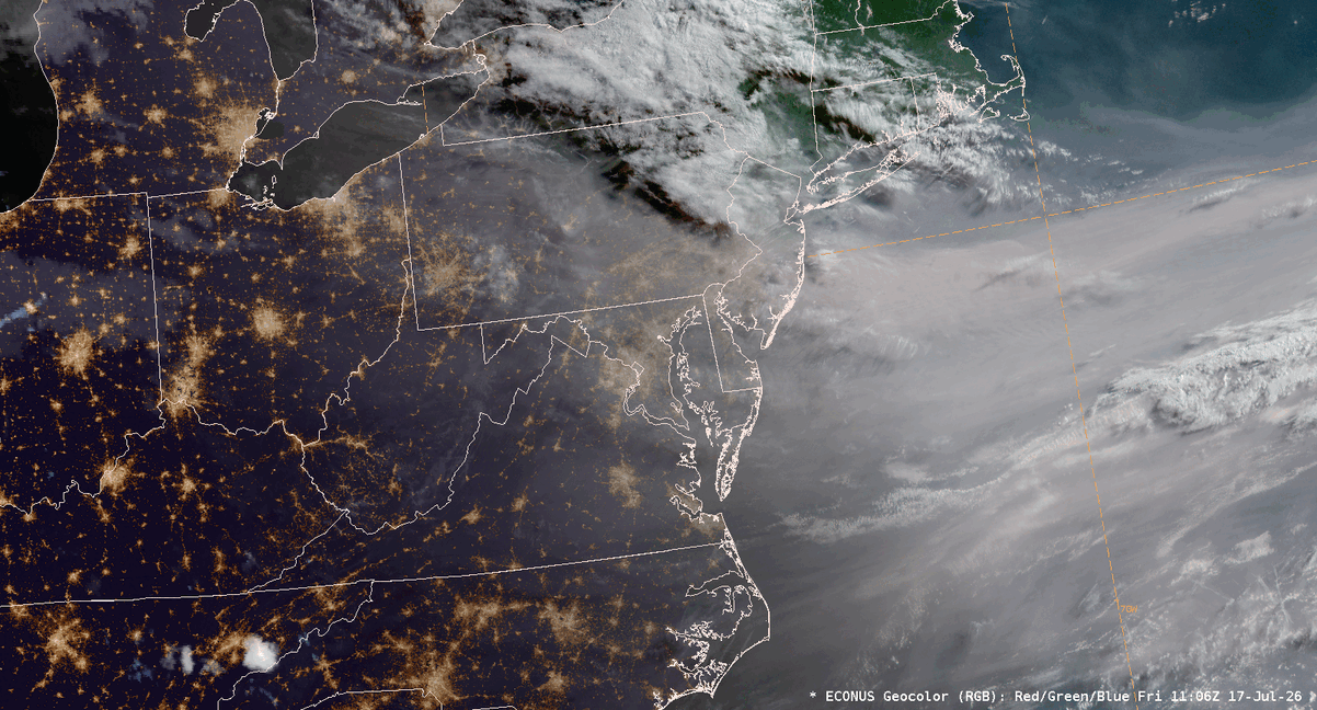 GOES-East CONUS Geocolor imagery