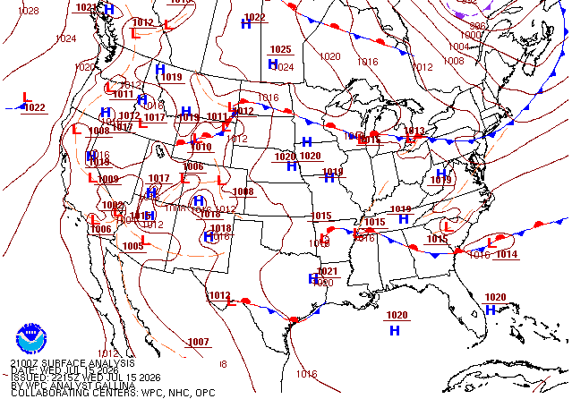 NWS WPC Surface Analysis