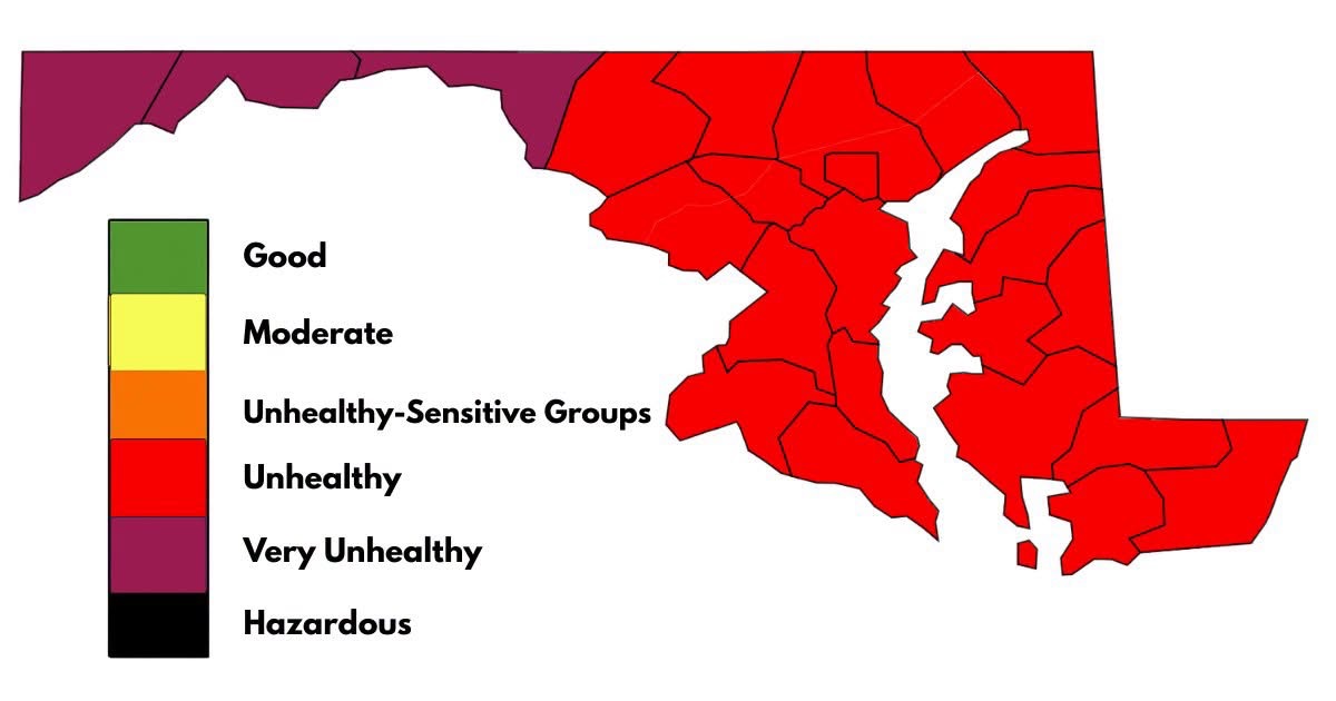 Maryland Department of the Environment's Air Quality Forecast