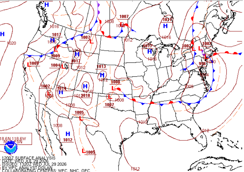 NWS WPC Surface Analysis