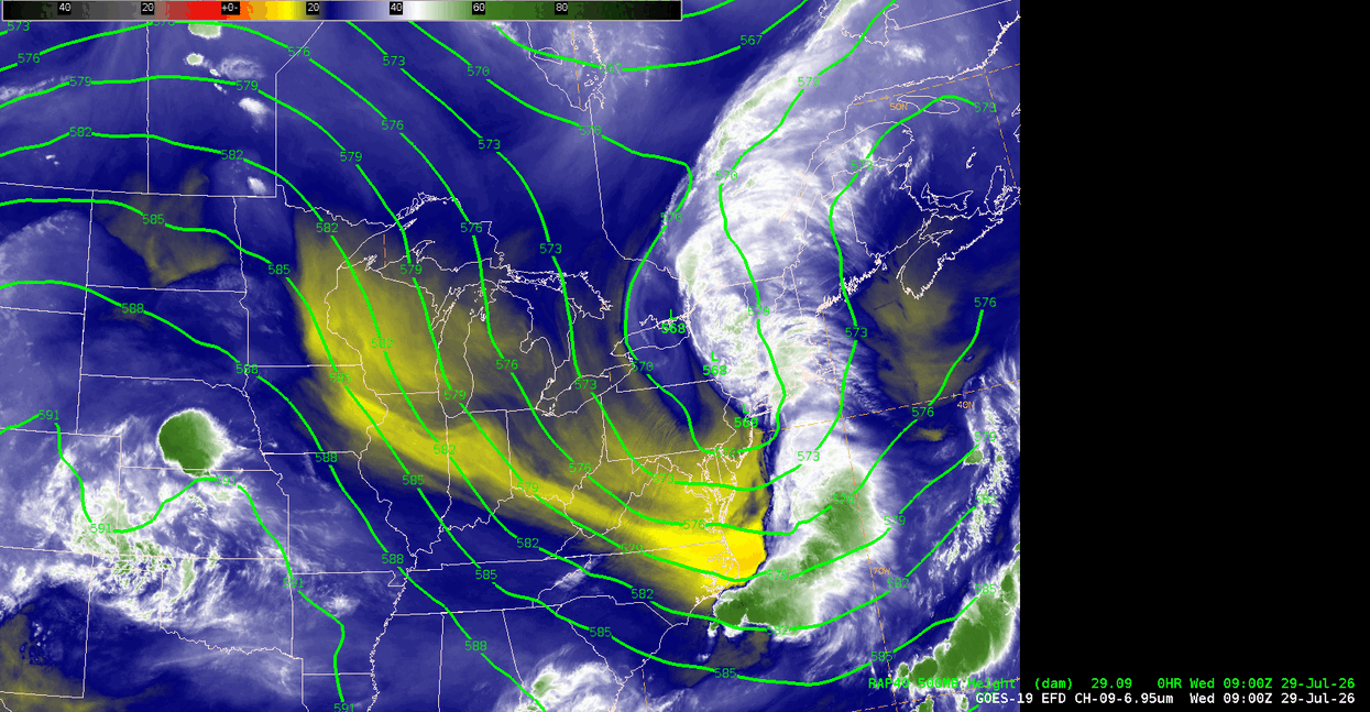 GOES-East Mid-level WV Band 09 imagery