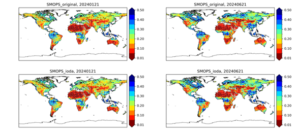 Blended satellite soil moisture data products