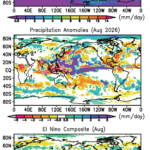 Monthly precipitation and anomalies