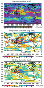 Monthly precipitation and anomalies
