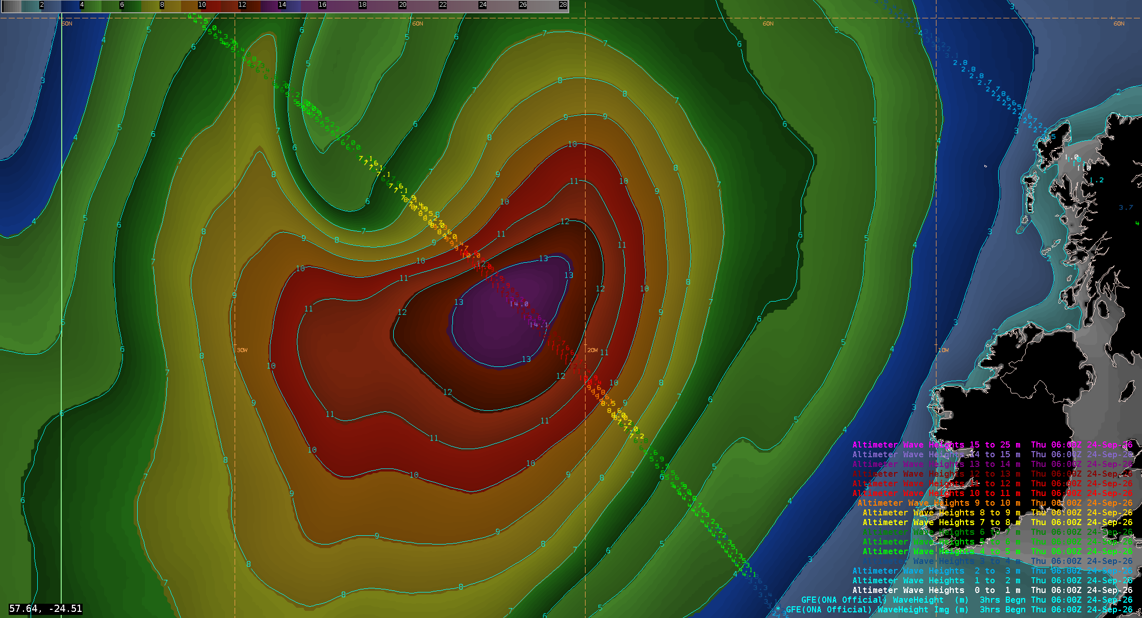 GFS Sig WH output (left) and NWS OTC Official Forecast (right)